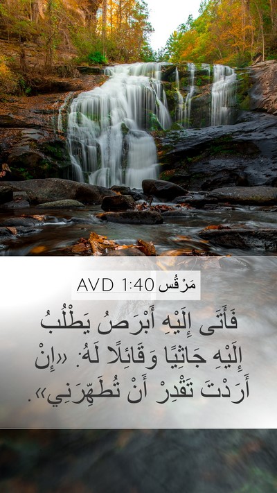 مَرْقُس 1:40 AVD Bible Verse Image