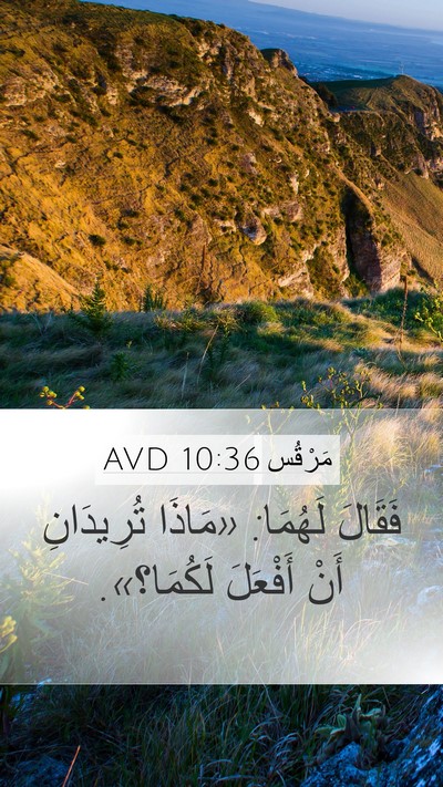 مَرْقُس 10:36 AVD Mobile Phone Wallpaper - فَقَالَ لَهُمَا: «مَاذَا - Mobile Bible Verse Wallpaper