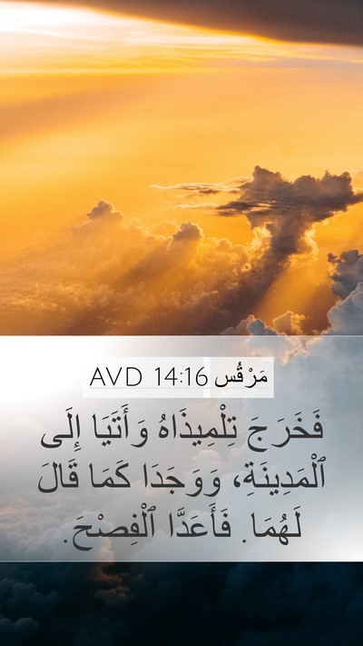 مَرْقُس 14:16 AVD Bible Verse Image