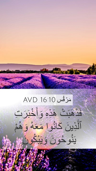 مَرْقُس 16:10 AVD Bible Verse Image