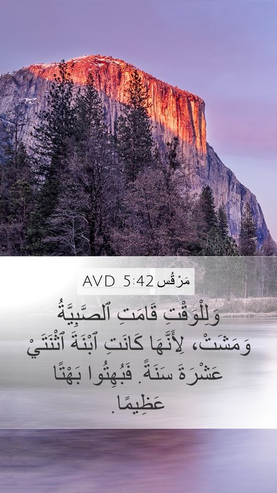 مَرْقُس 5:42 AVD Bible Verse Image