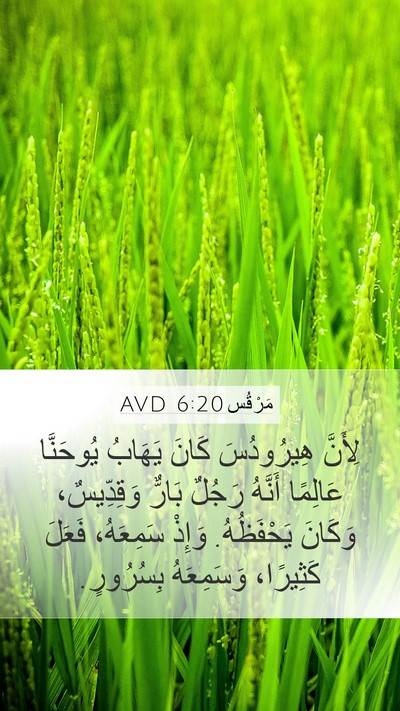 مَرْقُس 6:20 AVD Bible Verse Image