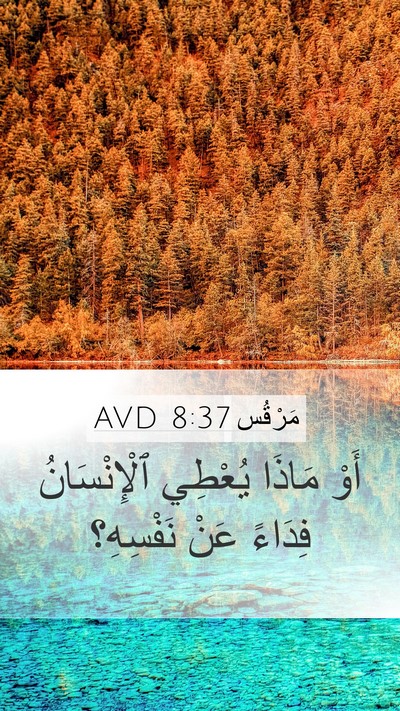 مَرْقُس 8:37 AVD Mobile Phone Wallpaper - أَوْ مَاذَا يُعْطِي - Mobile Bible Verse Wallpaper