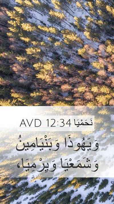 نَحَمْيَا 12:34 AVD Mobile Phone Wallpaper - وَيَهُوذَا وَبَنْيَامِينُ - Mobile Bible Verse Wallpaper