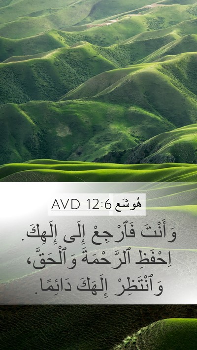 هُوشَع 12:6 AVD Bible Verse Image