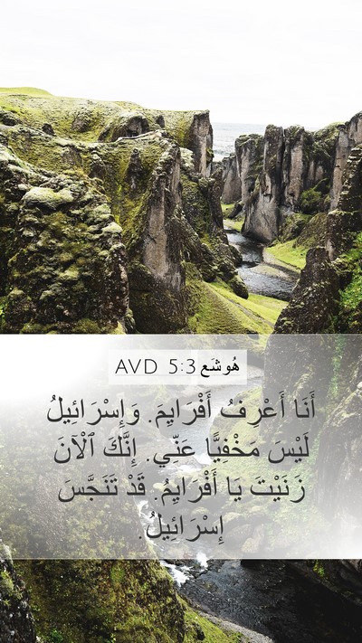 هُوشَع 5:3 AVD Mobile Phone Wallpaper - أَنَا أَعْرِفُ - Mobile Bible Verse Wallpaper