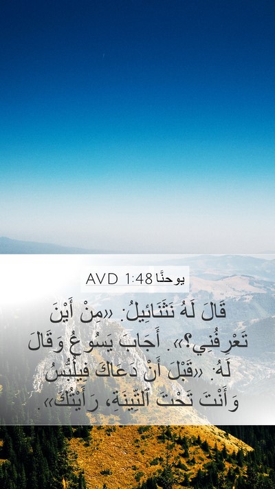 يوحنَّا 1:48 AVD Bible Verse Image