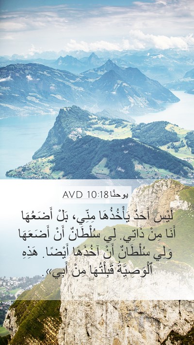 يوحنَّا 10:18 AVD Bible Verse Image