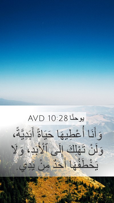 يوحنَّا 10:28 AVD Bible Verse Image
