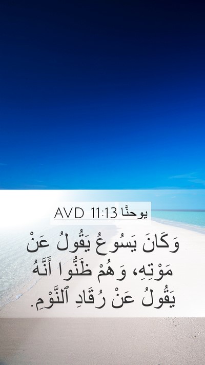 يوحنَّا 11:13 AVD Mobile Phone Wallpaper - وَكَانَ يَسُوعُ يَقُولُ - Mobile Bible Verse Wallpaper