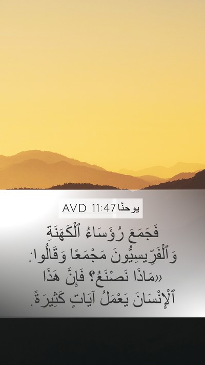 يوحنَّا 11:47 AVD Bible Verse Image