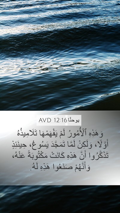 يوحنَّا 12:16 AVD Bible Verse Image