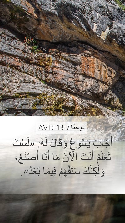 يوحنَّا 13:7 AVD Bible Verse Image