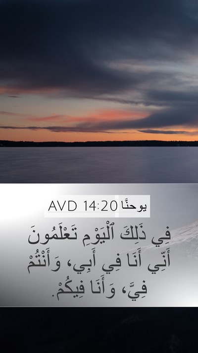 يوحنَّا 14:20 AVD Bible Verse Image