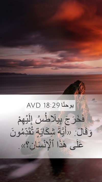 يوحنَّا 18:29 AVD Bible Verse Image