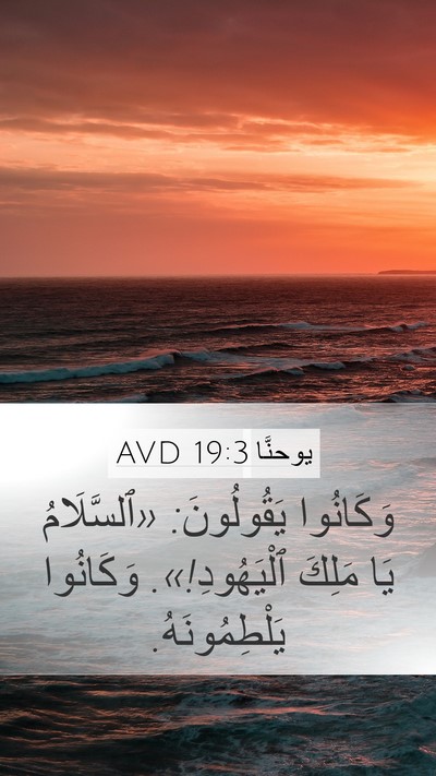يوحنَّا 19:3 AVD Bible Verse Image