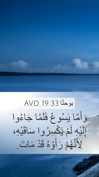 يوحنَّا 19:33 AVD Bible Verse Image