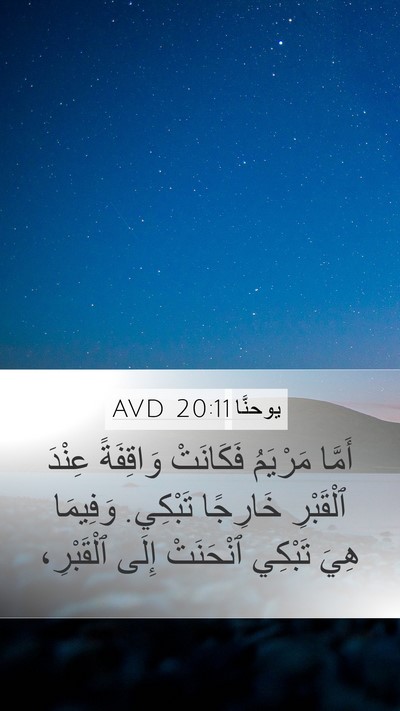 يوحنَّا 20:11 AVD Bible Verse Image