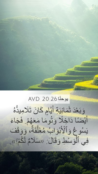يوحنَّا 20:26 AVD Bible Verse Image