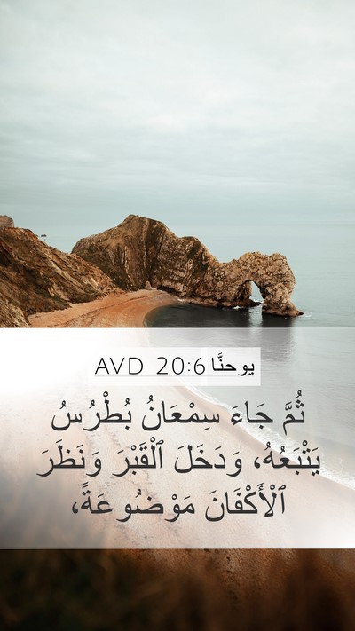 يوحنَّا 20:6 AVD Bible Verse Image