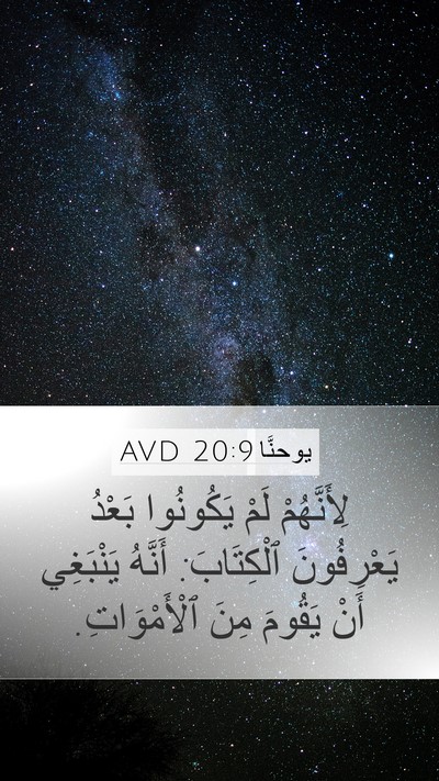 يوحنَّا 20:9 AVD Bible Verse Image