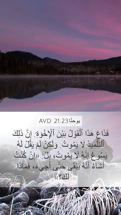 يوحنَّا 21:23 AVD Bible Verse Image