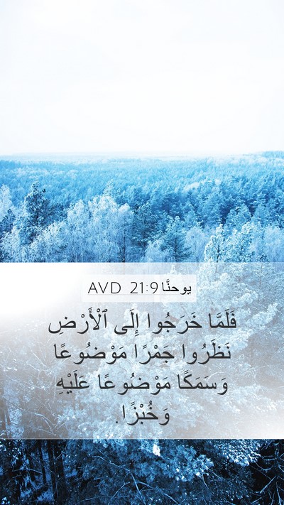 يوحنَّا 21:9 AVD Bible Verse Image