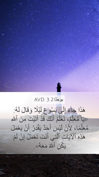 يوحنَّا 3:2 AVD Bible Verse Image