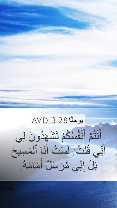 يوحنَّا 3:28 AVD Bible Verse Image