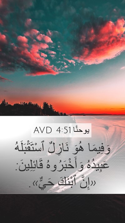 يوحنَّا 4:51 AVD Mobile Phone Wallpaper - وَفِيمَا هُوَ نَازِلٌ - Mobile Bible Verse Wallpaper