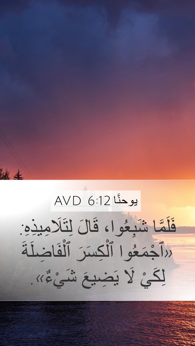 يوحنَّا 6:12 AVD Bible Verse Image