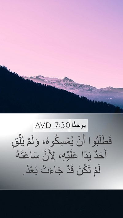 يوحنَّا 7:30 AVD Bible Verse Image
