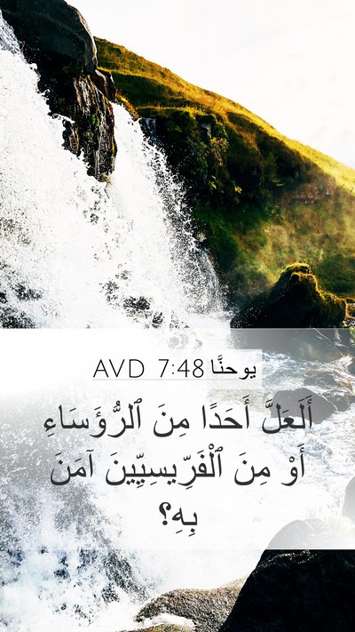 يوحنَّا 7:48 AVD Mobile Phone Wallpaper - أَلَعَلَّ أَحَدًا مِنَ - Mobile Bible Verse Wallpaper