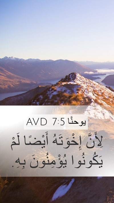 يوحنَّا 7:5 AVD Bible Verse Image