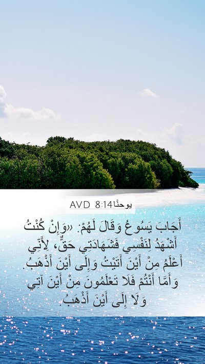 يوحنَّا 8:14 AVD Bible Verse Image
