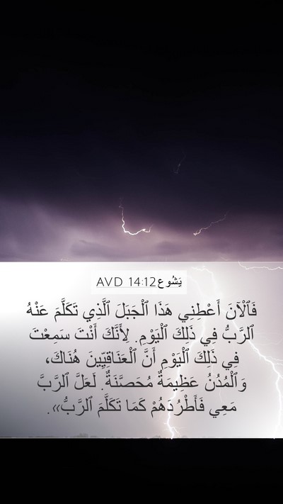 يَشُوع 14:12 AVD Mobile Phone Wallpaper - فَٱلْآنَ أَعْطِنِي هَذَا - Mobile Bible Verse Wallpaper