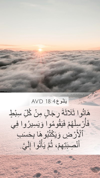 يَشُوع 18:4 AVD Mobile Phone Wallpaper - هَاتُوا ثَلَاثَةَ رِجَالٍ - Mobile Bible Verse Wallpaper