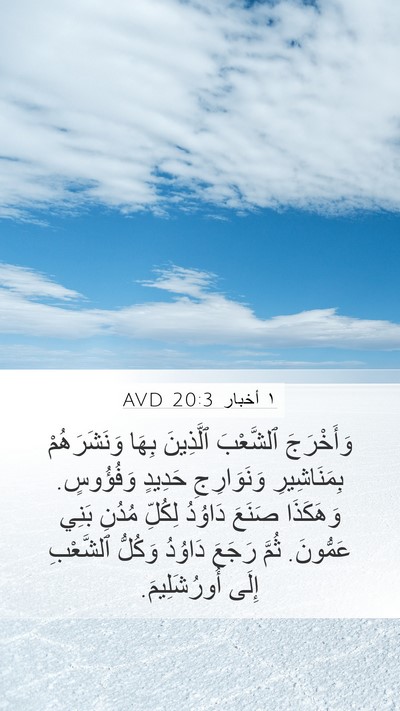 ١ أخبار 20:3 AVD Bible Verse Image