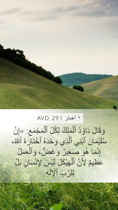 ١ أخبار 29:1 AVD Bible Verse Image