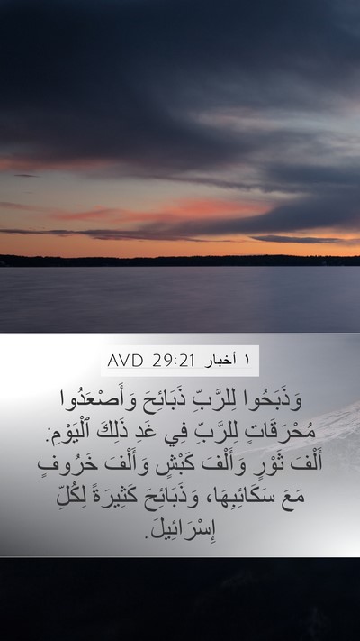 ١ أخبار 29:21 AVD Bible Verse Image