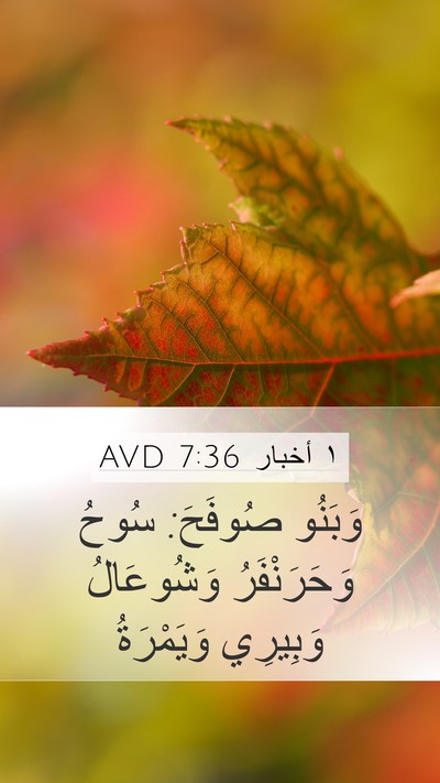 ١ أخبار 7:36 AVD Mobile Phone Wallpaper - وَبَنُو صُوفَحَ: سُوحُ - Mobile Bible Verse Wallpaper