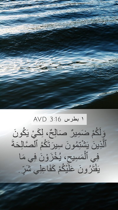 ١ بطرس 3:16 AVD Mobile Phone Wallpaper - وَلَكُمْ ضَمِيرٌ صَالِحٌ، - Mobile Bible Verse Wallpaper