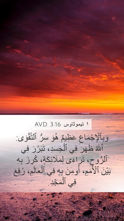 ١ تيموثاوس 3:16 AVD Bible Verse Image