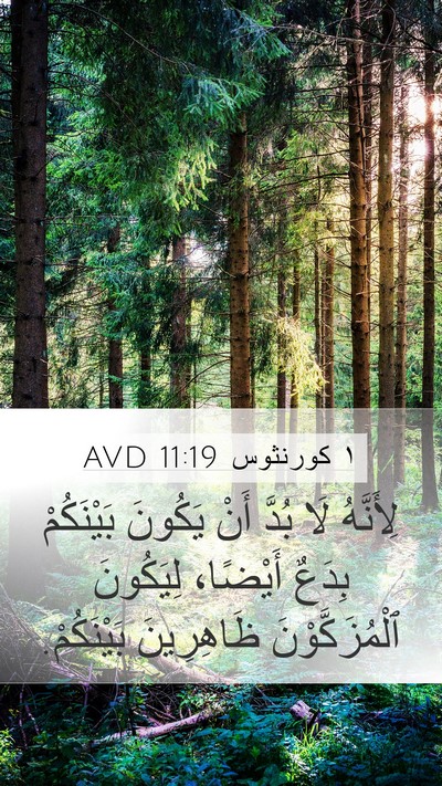 ١ كورنثوس 11:19 AVD Bible Verse Image