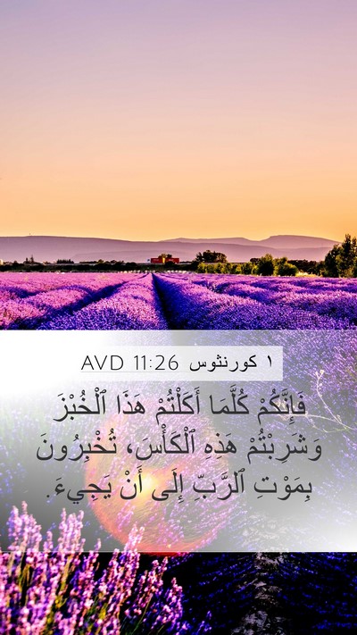 ١ كورنثوس 11:26 AVD Bible Verse Image
