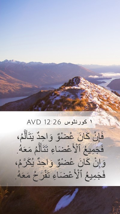 ١ كورنثوس 12:26 AVD Bible Verse Image