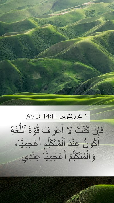 ١ كورنثوس 14:11 AVD Bible Verse Image