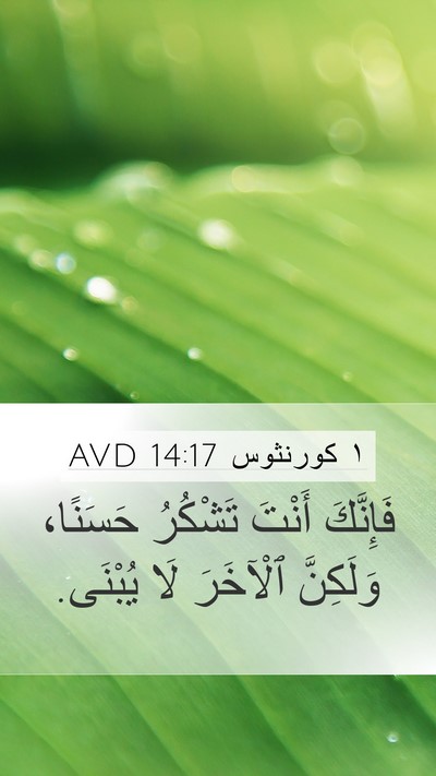 ١ كورنثوس 14:17 AVD Bible Verse Image