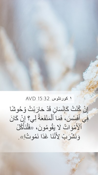 ١ كورنثوس 15:32 AVD Bible Verse Image