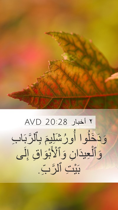 ٢ أخبار 20:28 AVD Mobile Phone Wallpaper - وَدَخَلُوا أُورُشَلِيمَ - Mobile Bible Verse Wallpaper
